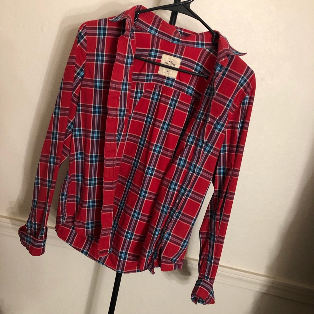 Hollister red flannel